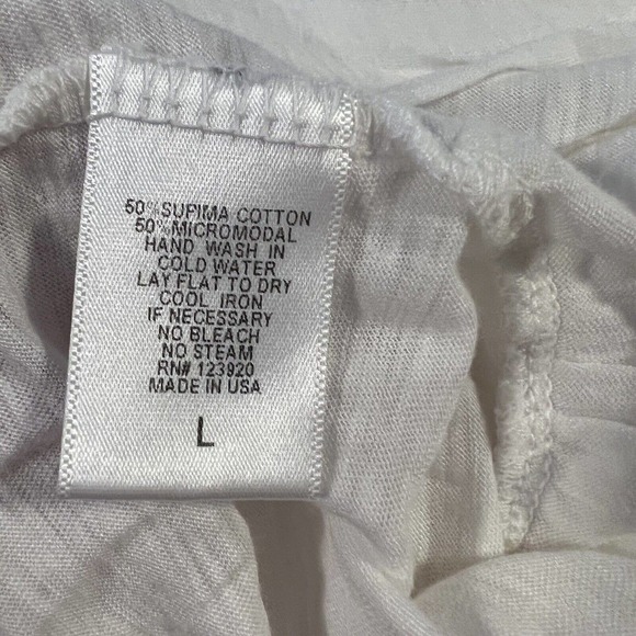 LAMade White Lightweight Back Detail Tee Large New - Picture 6 of 6